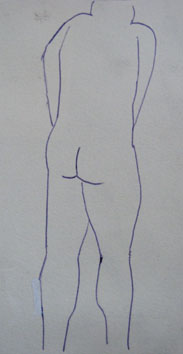 Body (2005) - biro on paper - Pui Lee